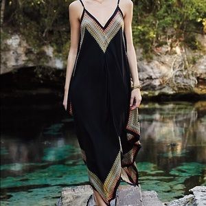 Anthropologie Estrella Silk Scarf Dress Size M/L